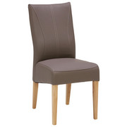STUHL in Holz, Textil Taupe - Taupe/Eichefarben, KONVENTIONELL, Holz/Textil (44/98/64cm) - Venda