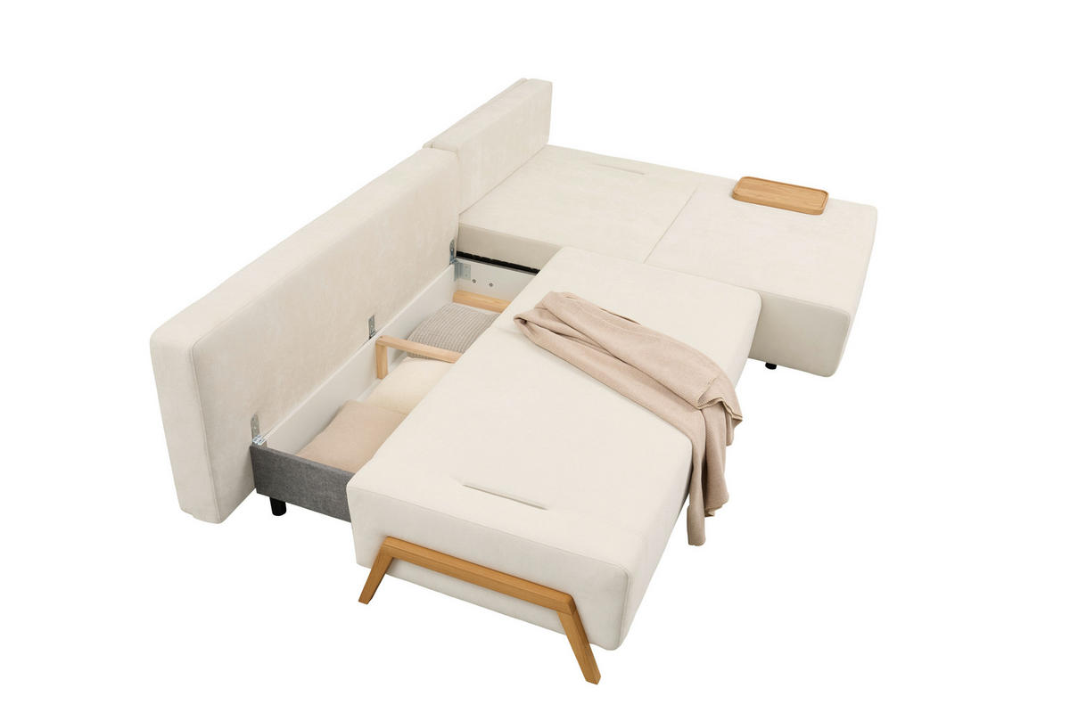 ROHOVÁ SEDAČKA, textil,  - přírodní barvy, Natur, dřevo/textil (287/183cm) - Niels Andersson