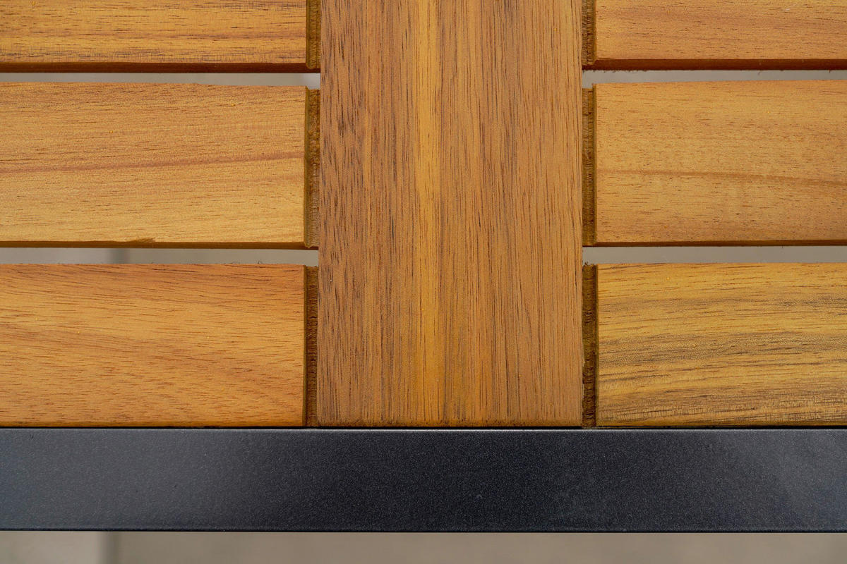 GARTENTISCHGRUPPE  - Graphitfarben/Grau, KONVENTIONELL, Holz/Textil - Gardenson