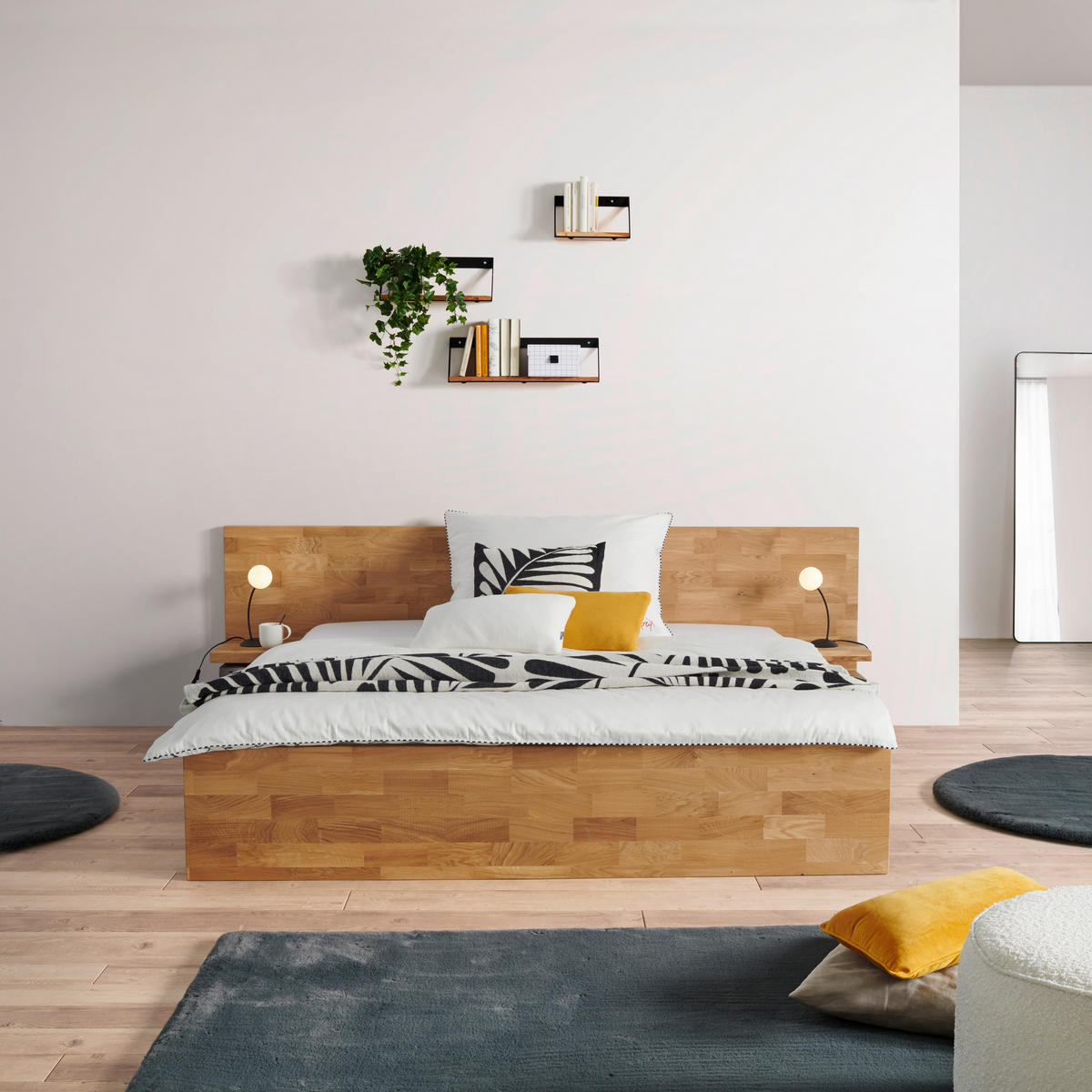 BETT 200/200 cm  in Wildeiche  - Wildeiche, Natur, Holz (200/200cm) - MID.YOU