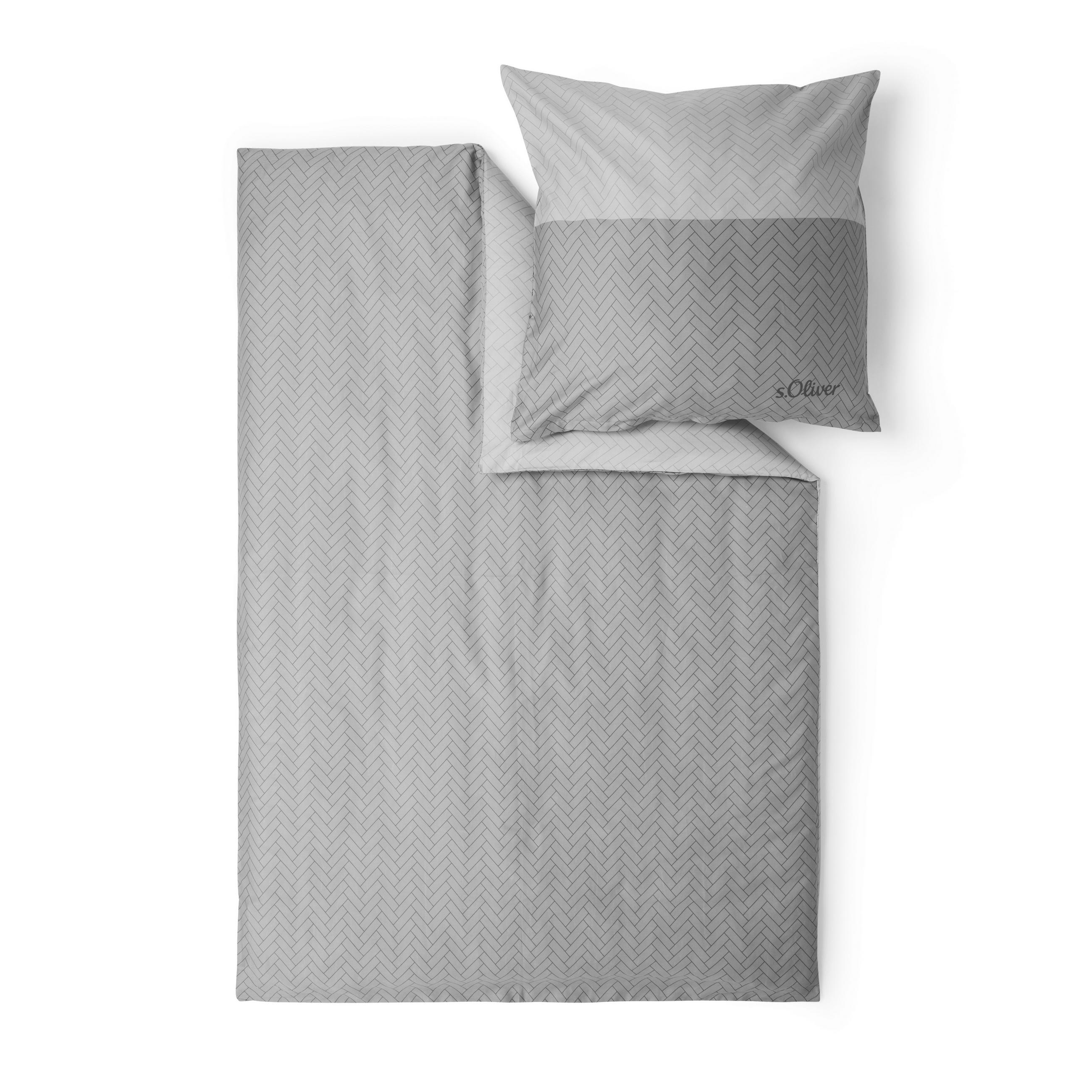 BETTWÄSCHE Makosatin 140/200 cm  - Grau, Basics, Textil (140/200cm) - S. Oliver