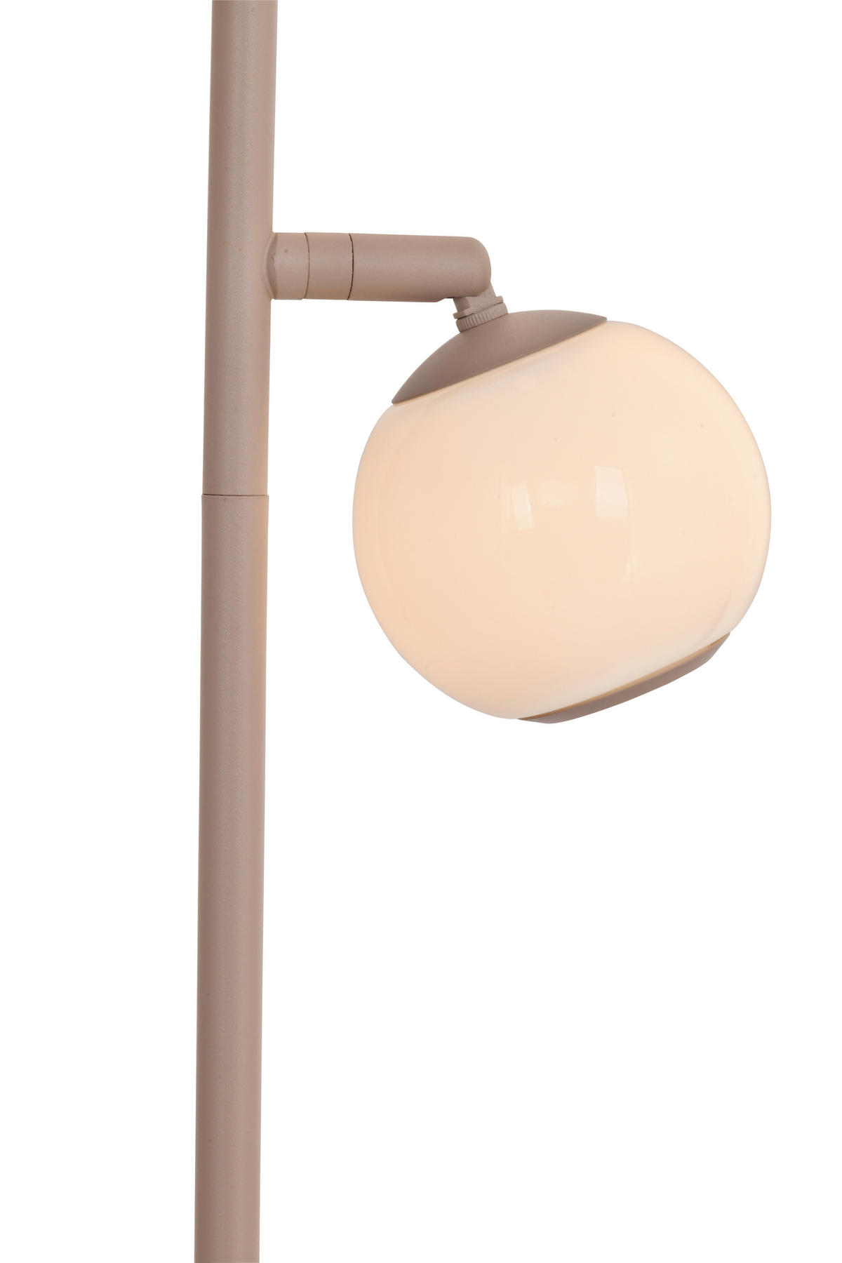 LED-STEHLEUCHTE Luberon 32,5/151/32,5 cm  - Sandfarben/Schwarzchrom, Design, Glas/Kunststoff (32,5/151/32,5cm)