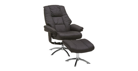 RELAXSESSELSET in Metall, Textil Anthrazit, Chromfarben - Chromfarben/Anthrazit, Design, Textil/Metall (78/98(114)/86(113)cm) - Cantus
