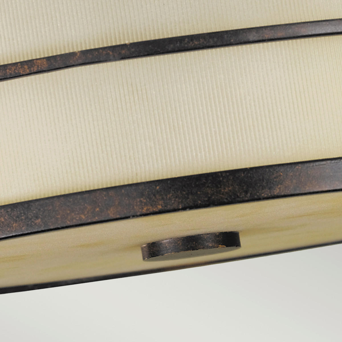 STROPNA SVETILKA Fusion 34.3/22.9 cm   - temno rjava/barve brona, Natur, kovina (34.3/22.9cm) - Elstead Lighting
