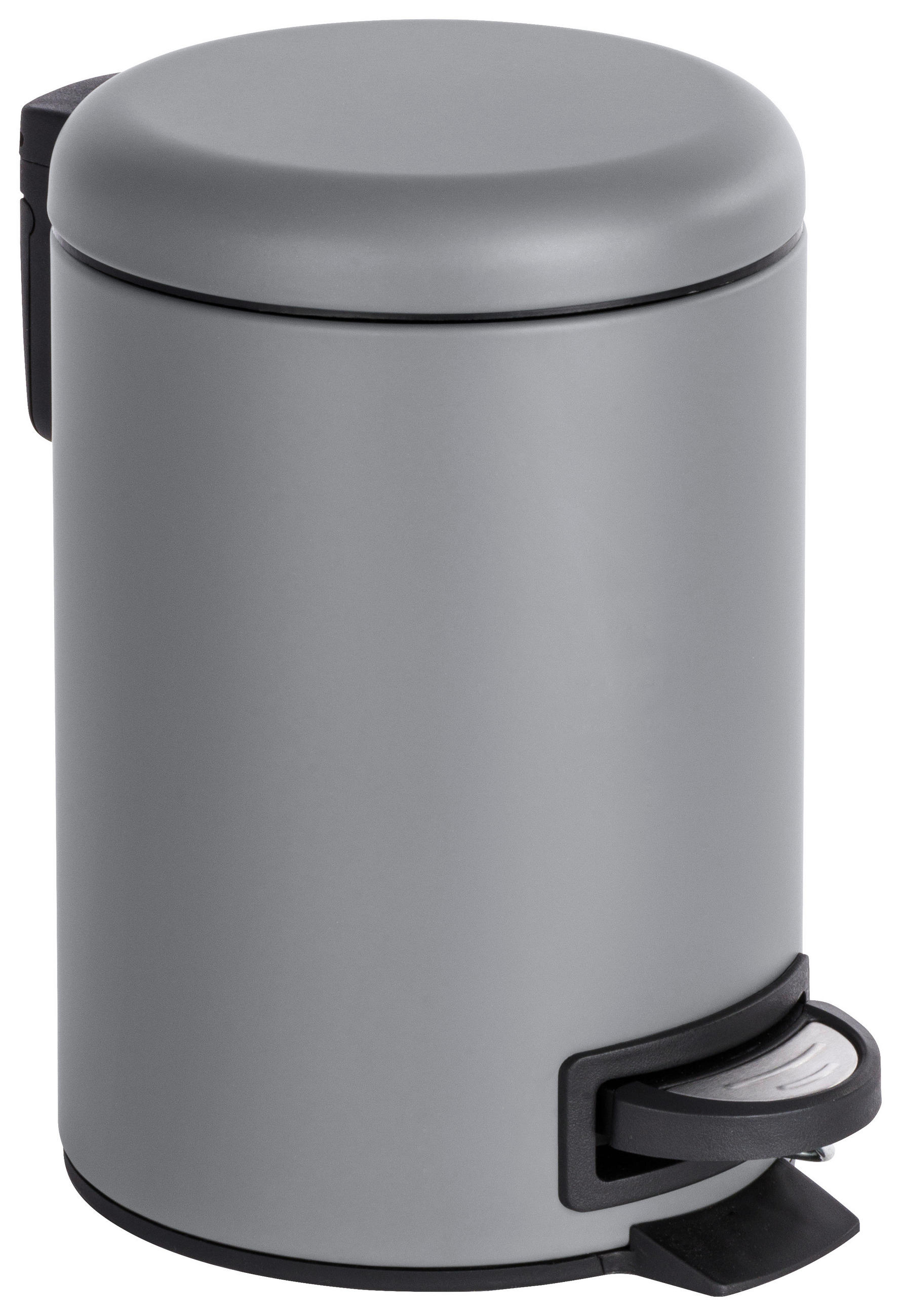 TRETEIMER Leman 3 L  - Schwarz/Grau, Basics, Kunststoff/Metall (17/25cm) - Wenko