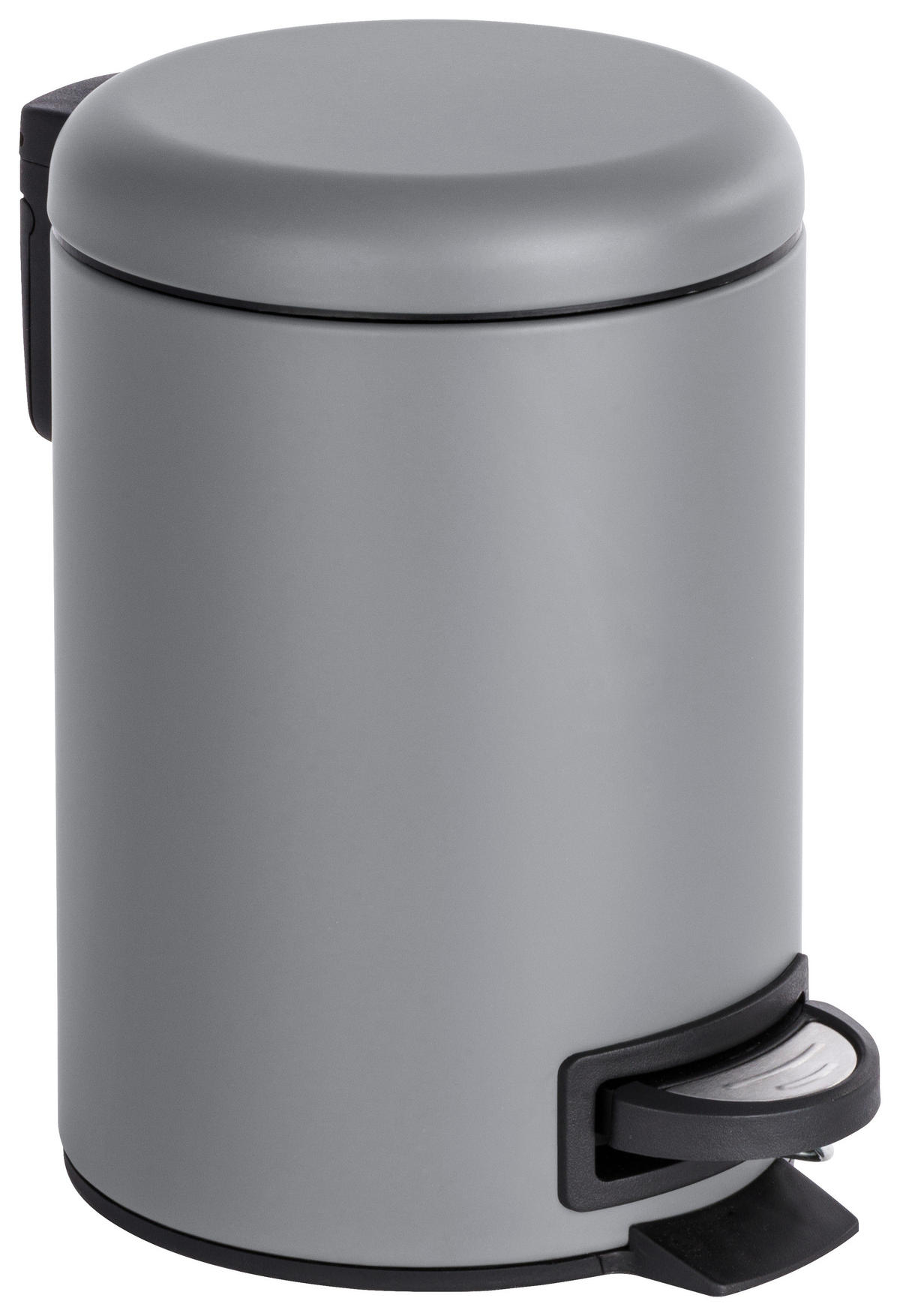 TRETEIMER Leman 3 L  - Schwarz/Grau, Basics, Kunststoff/Metall (17/25cm) - Wenko