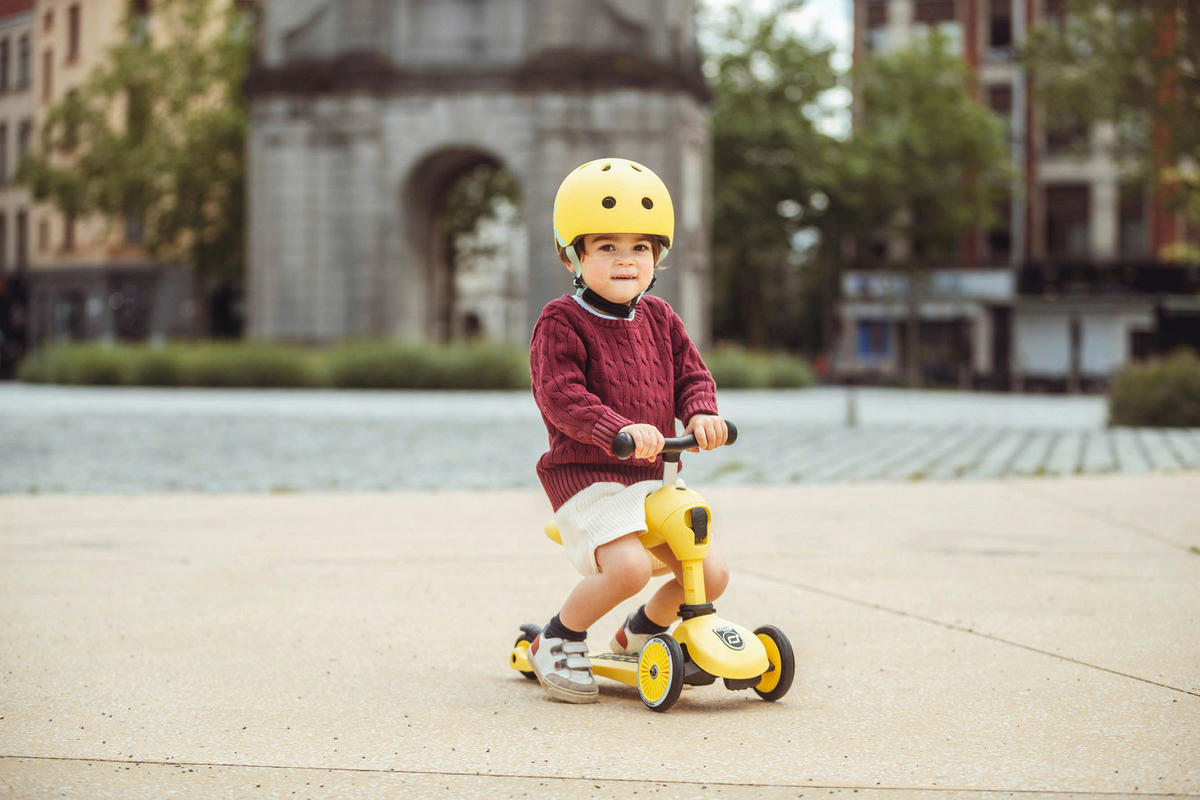 KINDERHELM  - Gelb, Trend, Kunststoff/Textil (XXS-Snull) - Scoot and Ride