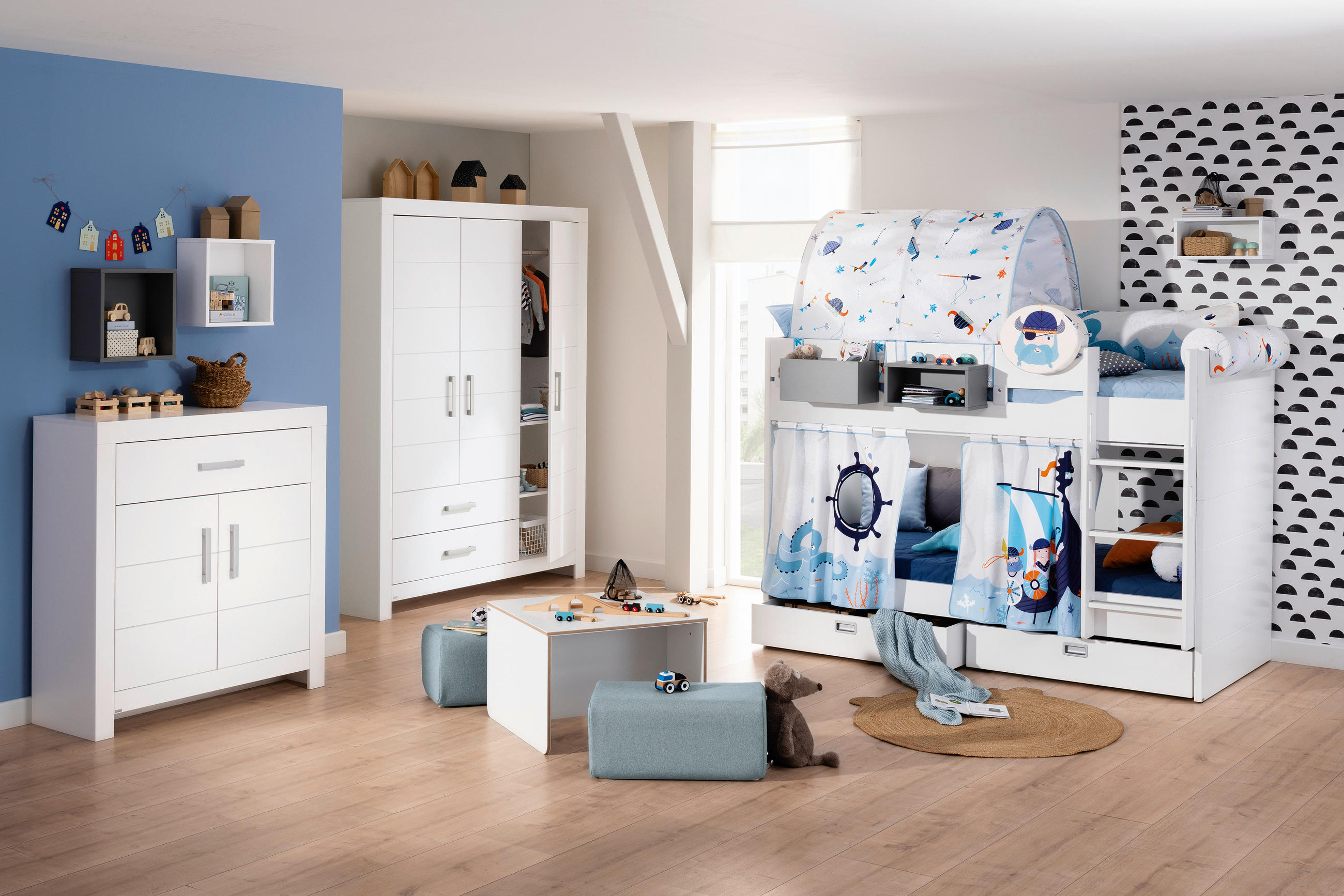 HIGHBOARD in 110/114,7/39,3 cm - Chromfarben/Weiß, Design, Holzwerkstoff/Metall (110/114,7/39,3cm) - Paidi