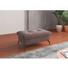 HOCKER Flachgewebe Taupe  - Taupe/Schwarz, KONVENTIONELL, Textil/Metall (102/47/69cm) - Sit & More