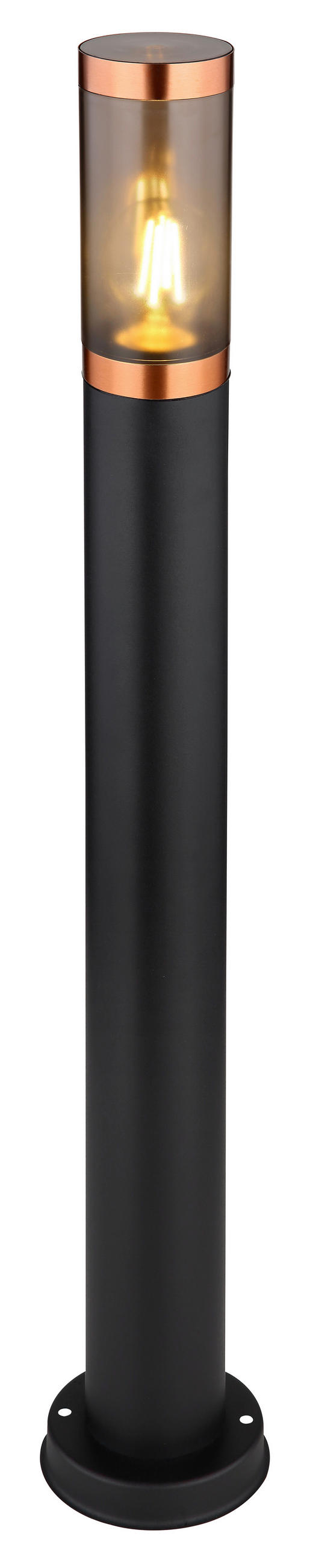 WEGELEUCHTE - Schwarz/Grau, Design, Kunststoff/Metall (12,7/80cm) - Globo