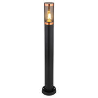 WEGELEUCHTE - Schwarz/Grau, Design, Kunststoff/Metall (12,7/80cm) - Globo