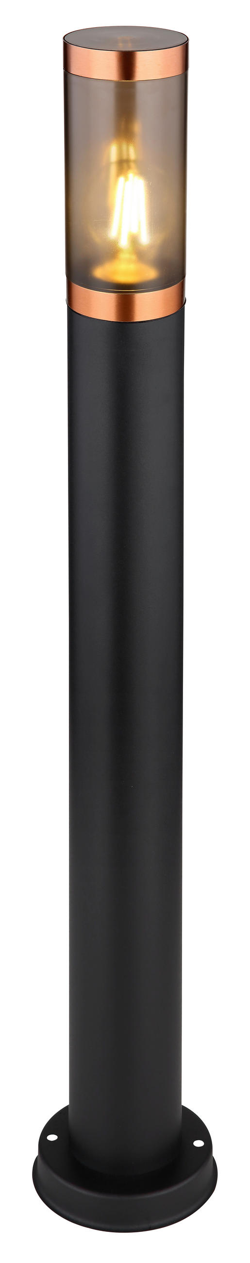 WEGELEUCHTE - Schwarz/Grau, Design, Kunststoff/Metall (12,7/80cm) - Globo