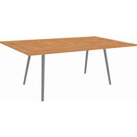 GARTENTISCH 180/100/75 cm  - Anthrazit/Teakfarben, MODERN, Holz/Metall (180/100/75cm) - Stern