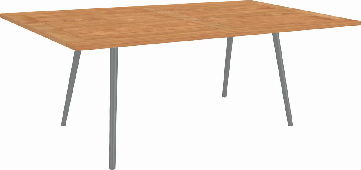 GARTENTISCH 180/100/75 cm  - Anthrazit/Teakfarben, MODERN, Holz/Metall (180/100/75cm) - Stern