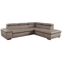 ECKSOFA in Flachgewebe Braun  - Braun, Konventionell, Holz/Textil (272/226cm) - Sit & More