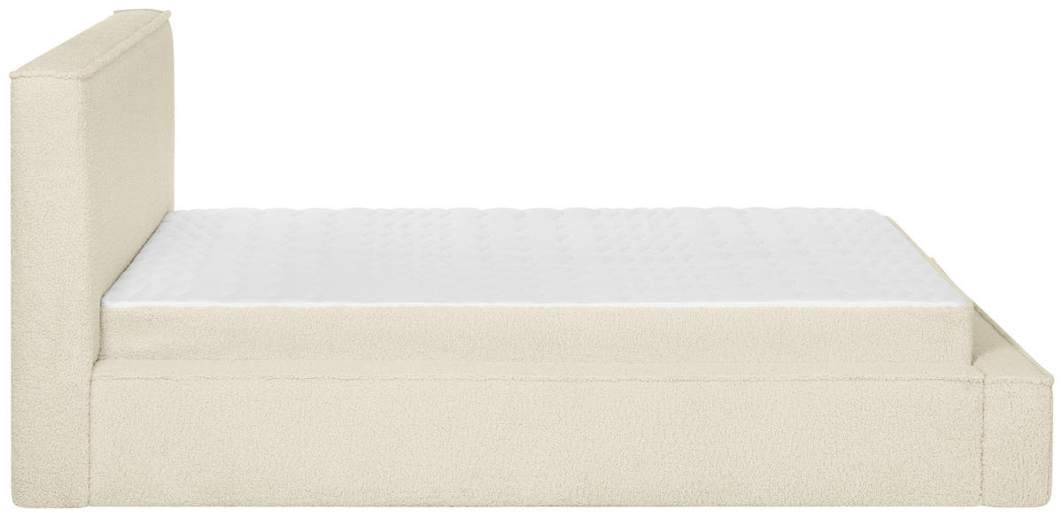 KONTINENTALSÄNG 160/200 cm  i beige  - beige/svart, Klassisk, trä/textil (160/200cm) - Visionight