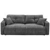 SCHLAFSOFA Mikrovelours Anthrazit  - Anthrazit/Schwarz, KONVENTIONELL, Kunststoff/Textil (235/88/120cm) - MID.YOU