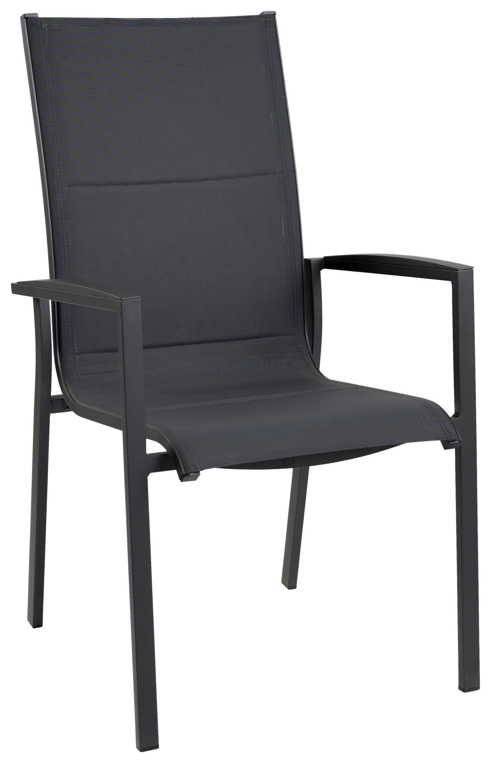 STAPELSTUHL in Metall, Textil Grau  - Schwarz/Grau, Basics, Textil/Metall (70/100/57cm) - Tierra Outdoor