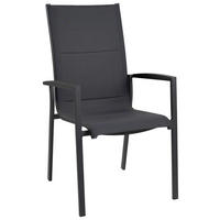 STAPELSTUHL in Metall, Textil Grau  - Schwarz/Grau, Basics, Textil/Metall (70/100/57cm) - Tierra Outdoor