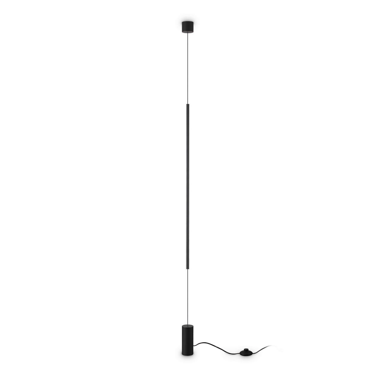 LED-WANDLEUCHTE Filo AP Nero 6/704 cm   - Schwarz, Design, Glas/Kunststoff (6/704cm)
