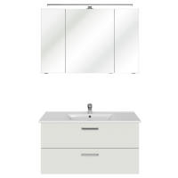 FÜRDŐSZOBABÚTOR - krómszínű/fehér, Design, faalapú anyag/üveg (100cm) - Xora