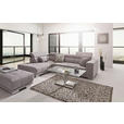 ECKSOFA in Chenille Braun  301/207 cm  - Chromfarben/Braun, Design, Textil (301/207cm) - Xora