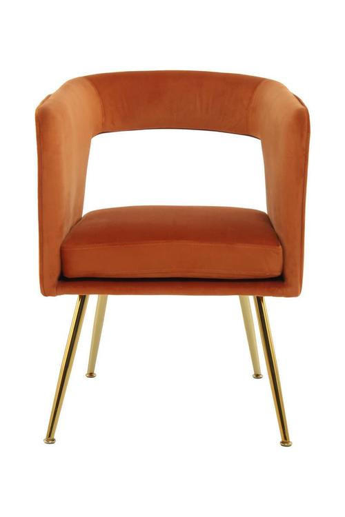 STOLIČKA S PODRÚČKAMI, železo, oranžová - oranžová, Trend, kov/kompozitné drevo (63/60/77cm)