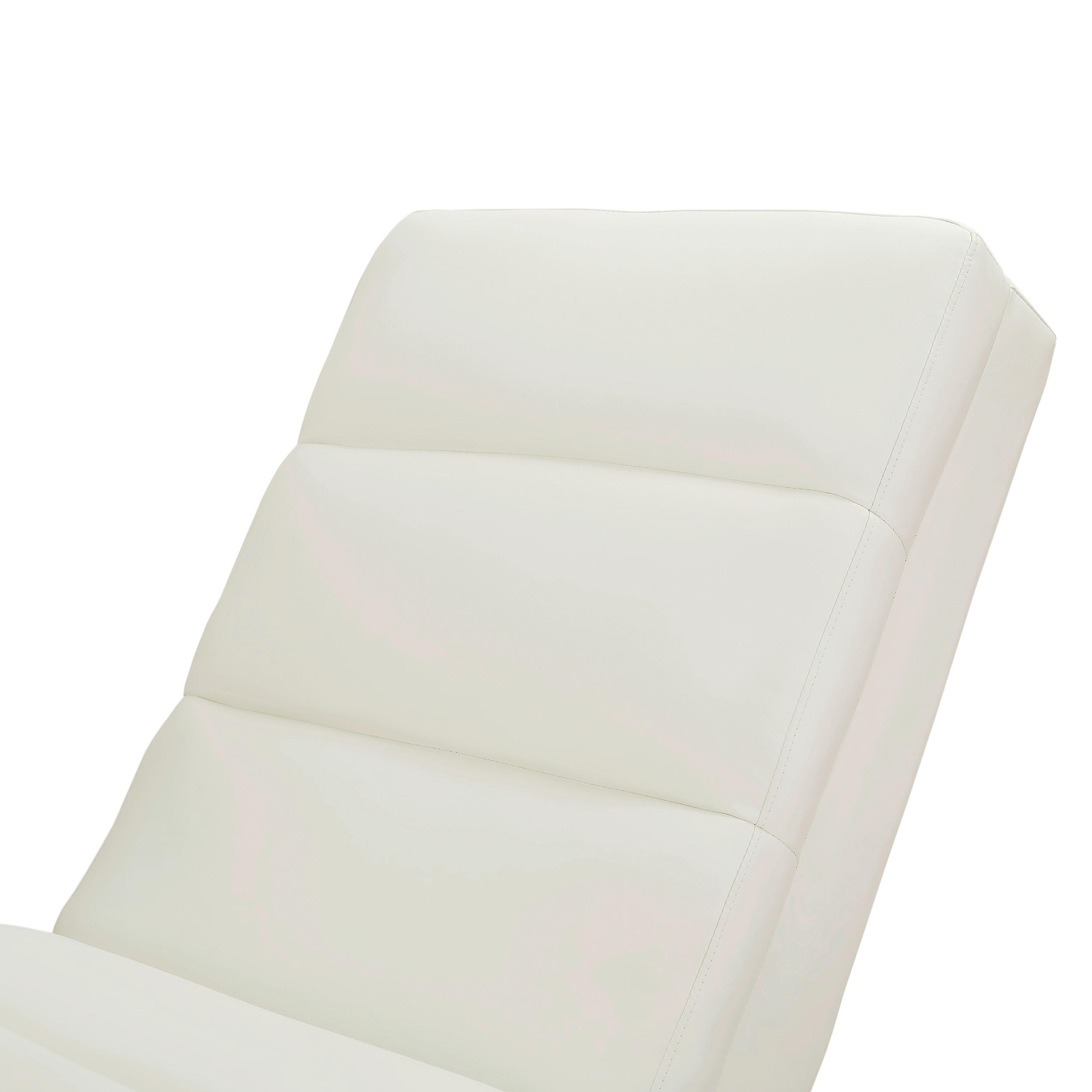 RELAXLIEGE Lederlook Weiß  - Silberfarben/Weiß, MODERN, Textil/Metall (60/81/171cm) - Livetastic
