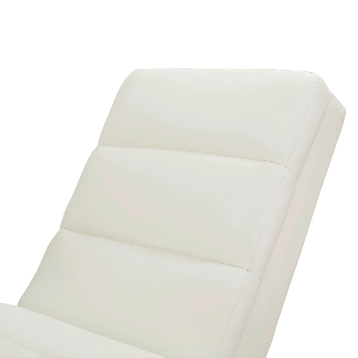 RELAXLIEGE in Lederlook Weiß  - Silberfarben/Weiß, MODERN, Textil/Metall (60/81/171cm) - Livetastic