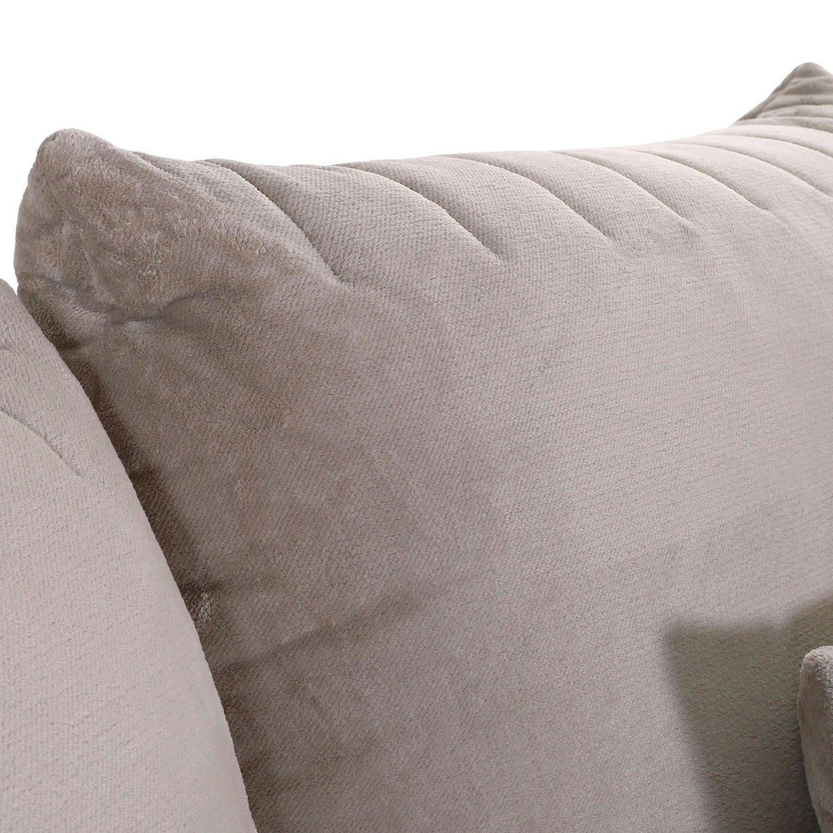 HÖRNSOFFA i plysch beige  - beige/svart, Klassisk, textil/plast (270/170cm) - MID.YOU