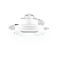 DECKENVENTILATOR - Klar/Weiß, Design, Kunststoff/Metall (49.5/29cm)