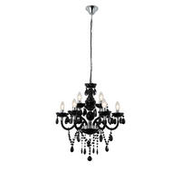 KRONLEUCHTER 53/120/63 cm   - Schwarz, Design, Kunststoff/Metall (53/120/63cm) - P & B