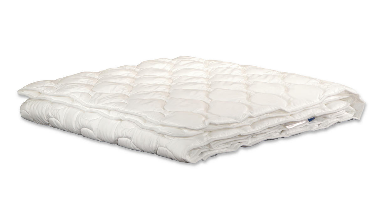 SOMMERDECKE  EcoWell  155/220 cm   - Weiß, Basics, Textil (155/220cm) - Beco