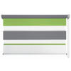 DOPPELROLLO  halbtransparent   80/210 cm   - Weiß/Grau, Basics, Kunststoff (80/210cm)