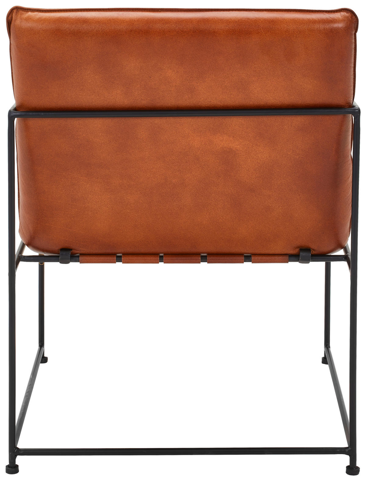SESSEL Echtleder Braun    - Schwarz/Braun, MODERN, Leder/Metall (58/80/69cm) - Livetastic