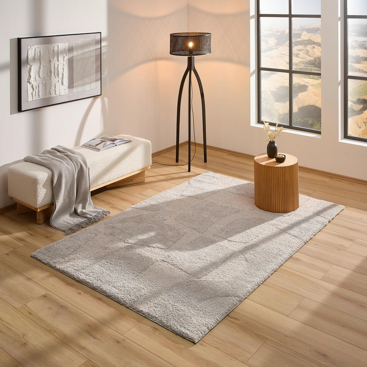 WEBTEPPICH 80/150 cm Grau  - Grau, Trend, Textil (80/150cm) - Novel