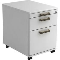 ROLLCONTAINER Weiß  - Schwarz/Alufarben, KONVENTIONELL, Holzwerkstoff/Kunststoff (42,8/59/58cm) - Venda