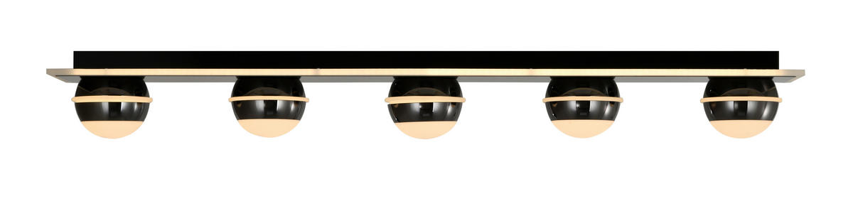 LED-DECKENLEUCHTE Biarritz 40/40/14 cm  - Schwarzchrom, Design, Kunststoff/Metall (40/40/14cm)