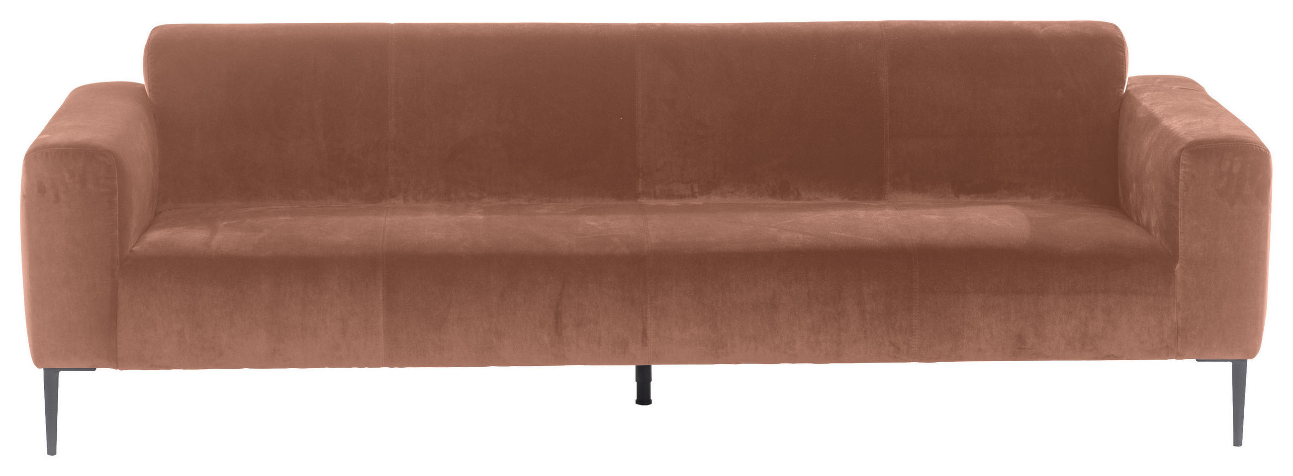 TROJMIESTNA POHOVKA, textil, medená - medená/čierna, Modern, kov/textil (250/76/86cm) - W.Schillig