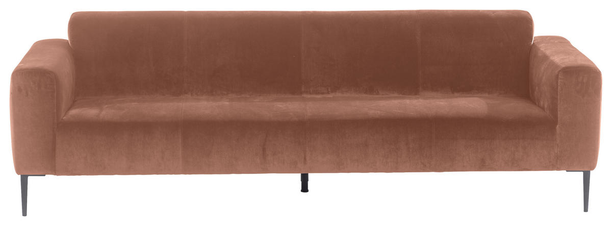 TŘÍMÍSTNÁ POHOVKA, textil, měděné barvy - měděné barvy/černá, Moderní, kov/textil (250/76/86cm) - W.Schillig