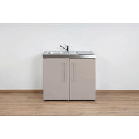 MINIKÜCHE  100/89/60 cm  in Sandfarben  - Sandfarben/Edelstahlfarben, Basics, Metall (100/89/60cm)