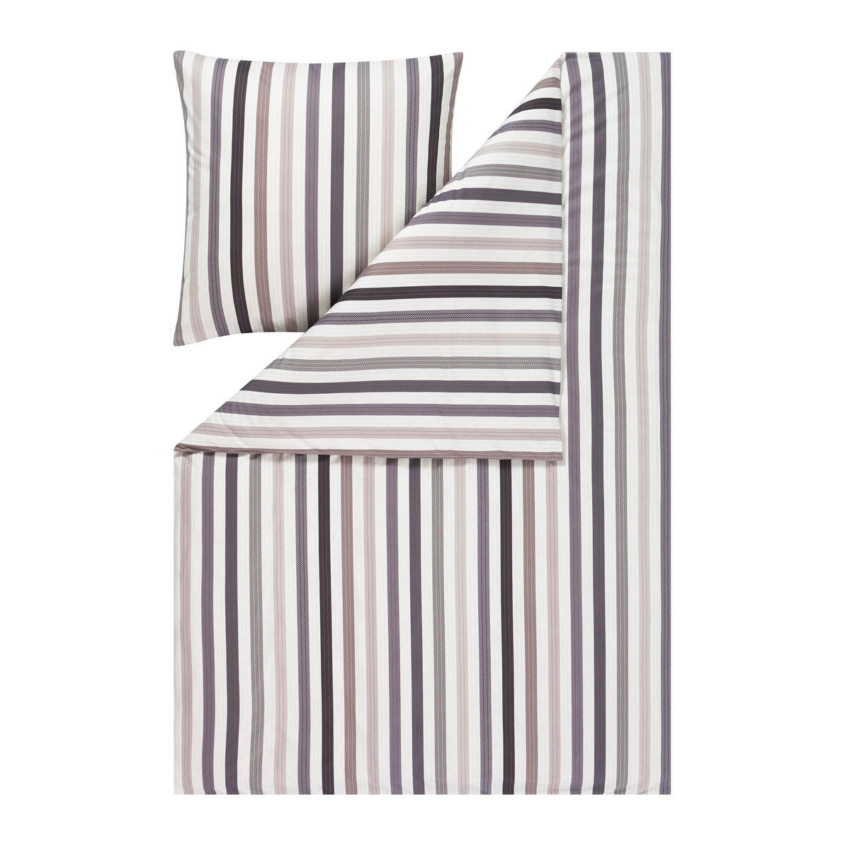 BETTWÄSCHE Atelier Interlock-Jersey 135/200 cm  - Beige/Grau, Design, Textil (135/200cm) - Estella