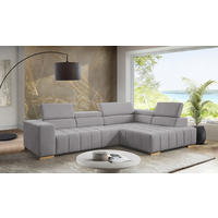 ECKSOFA ELIAS Braun Chenille  - Naturfarben/Braun, Design, Holz/Textil (307/201cm) - Livetastic