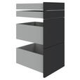 SCHUBLADENSET 45,3/83/46,8 cm Anthrazit  - Anthrazit, KONVENTIONELL, Holzwerkstoff (45,3/83/46,8cm) - Hom`in