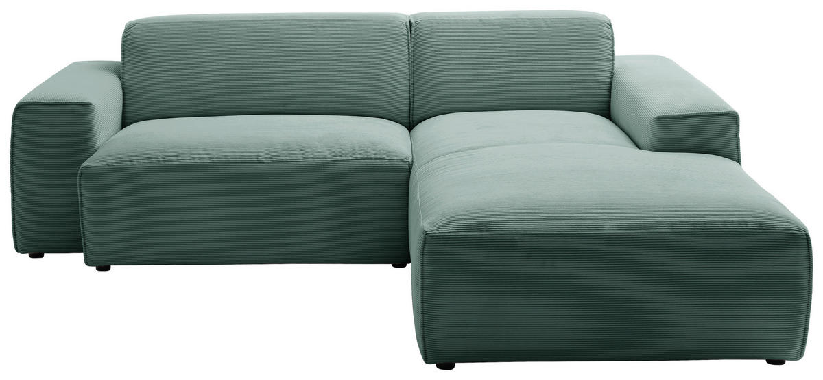 Freisteller von Pure Home Lifestyle ECKSOFA Grün Cord.