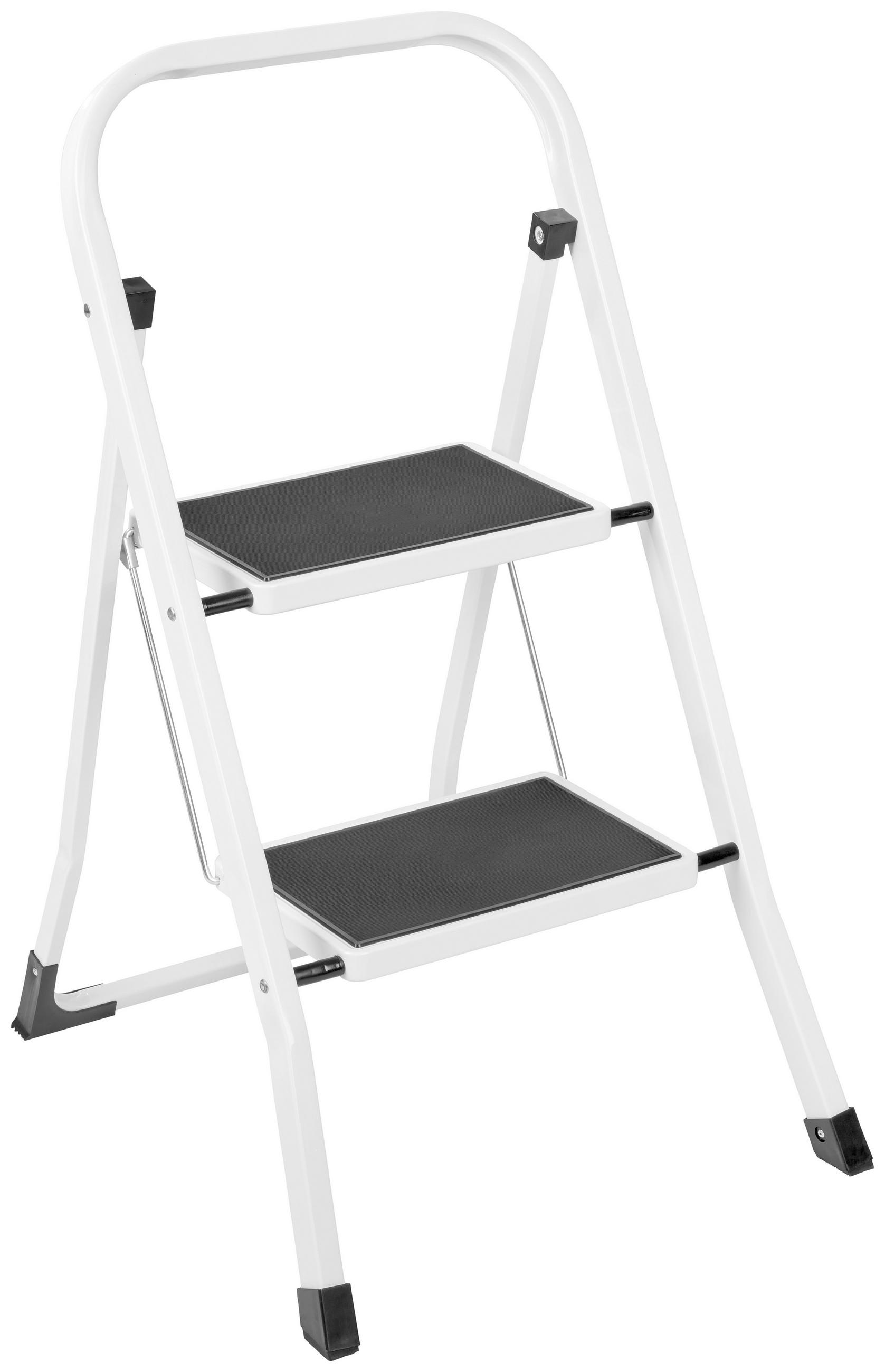 ÖSSZECSUKHATÓ FELLÉPŐ - fekete/fehér, Basics, fém (90/21/46cm)