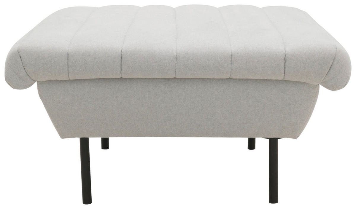 HOCKER Silberfarben  - Silberfarben/Schwarz, Design, Textil/Metall (70/45/70cm) - LOOKS by W.Joop