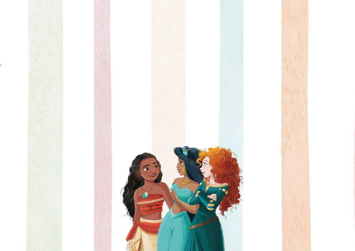 FOTOTAPETE PRINCESS CHARMIX  - Weiß, Design, Textil (212/250cm) - Disney