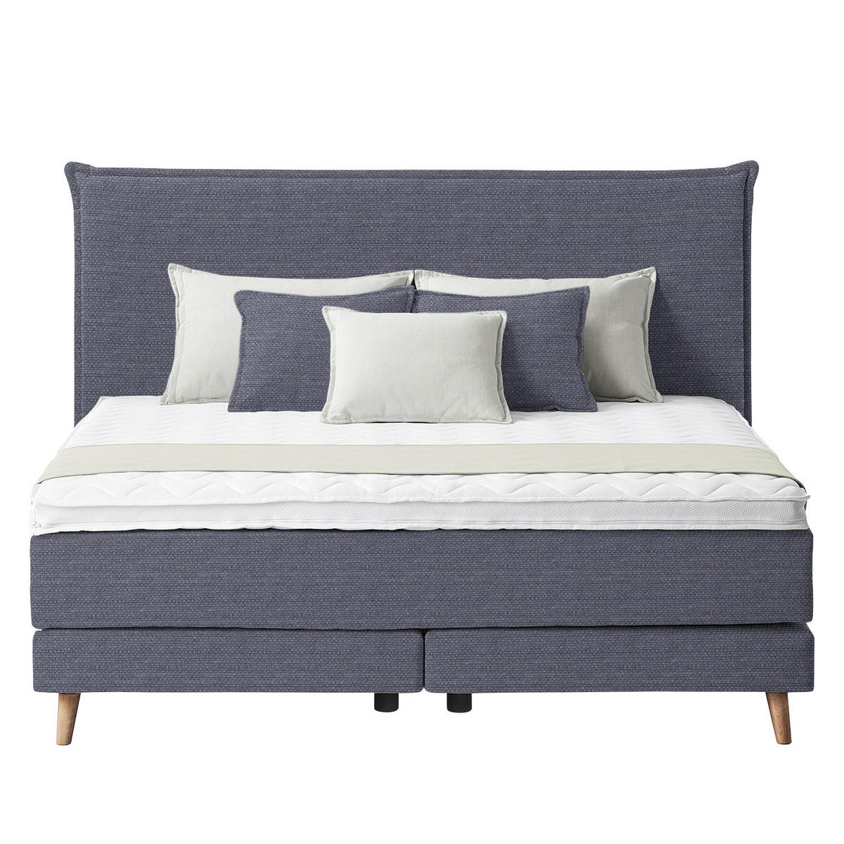 BOXSPRINGBETT 140/200 cm  in Flieder  - Eichefarben/Flieder, Design, Holzwerkstoff/Textil (140/200cm) - home24