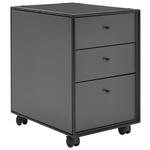 ROLLCONTAINER 40,7/55,6/63 cm  - Anthrazit/Schwarz, Design, Holzwerkstoff/Kunststoff (40,7/55,6/63cm) - Novel